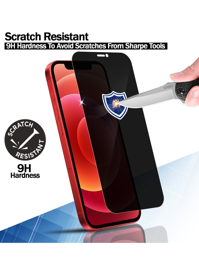RKINC Screen Protector [2-Pack] for iPhone 12 Mini, Privacy Tempered Glass Film Screen Protector, [Anti Spy][Anti-Scratch][Bubble-Free] - Image 3